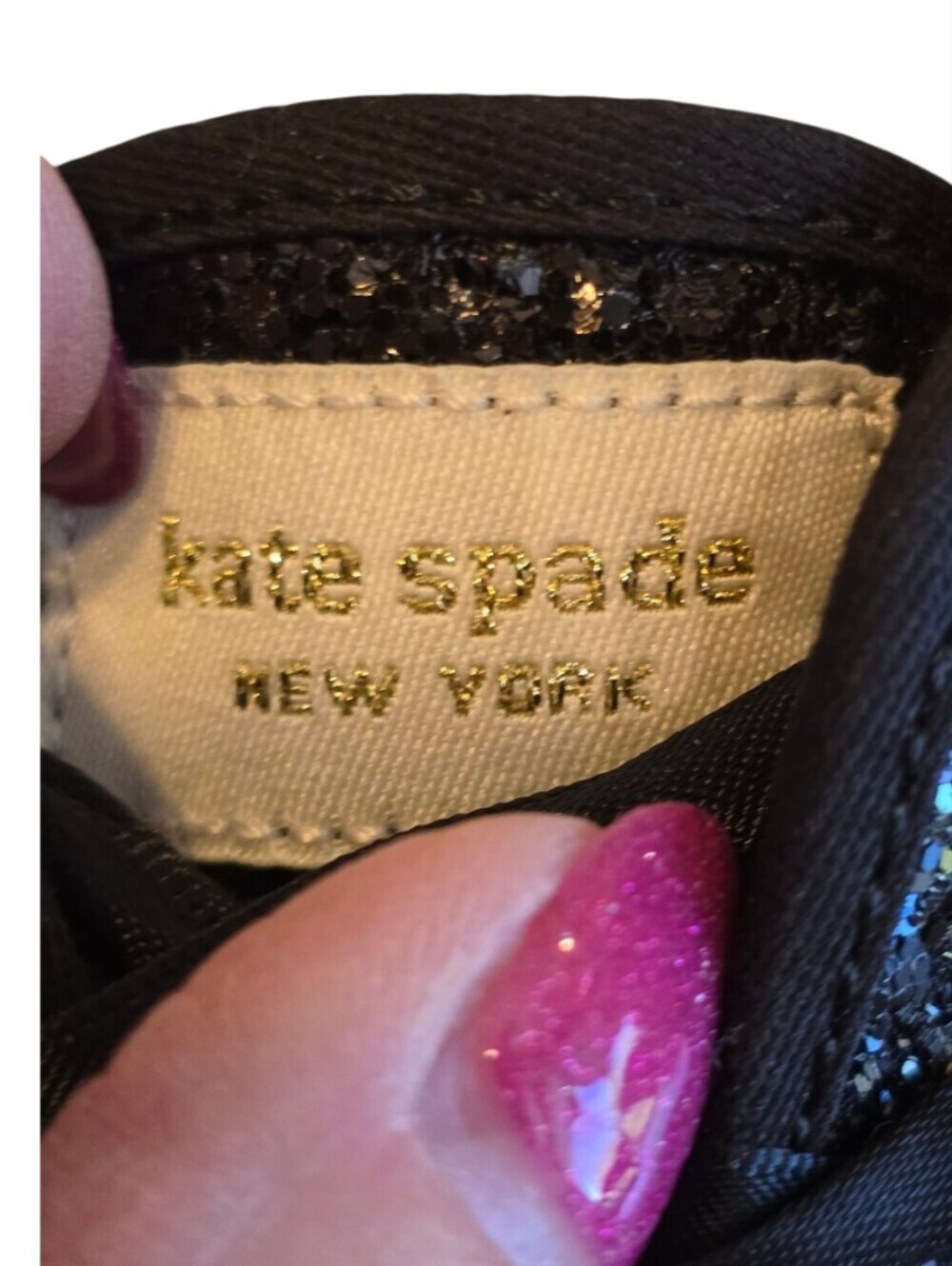 Keds X Kate Spade New York Black Glitter Lace Up Sneakers 8.5W - Picture 9 of 12